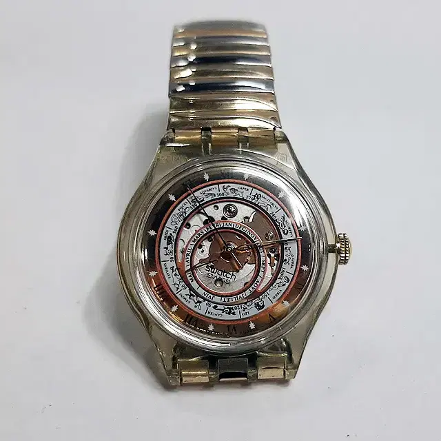 명품 스와치(Swatch)투명시계 남성용 시계 판매합니다(B92)