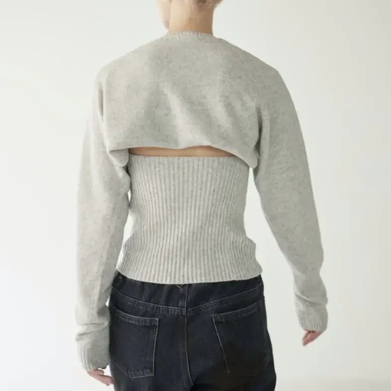 [무료배송](새상품) 다이애그널 BOLERO LAYERED KNIT