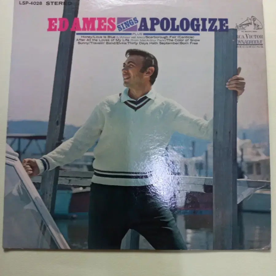 Lp중고 ED AMES SINGS APOLOGIZE 음반 판매합니다.