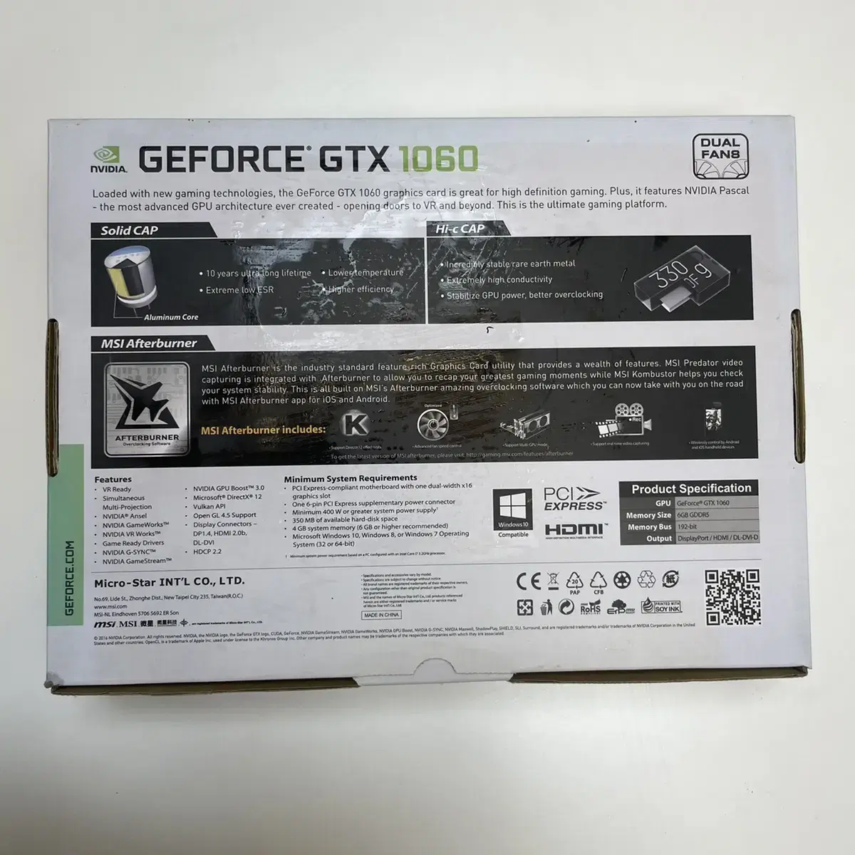 Geforce GTX1060 6GB /그래픽카드