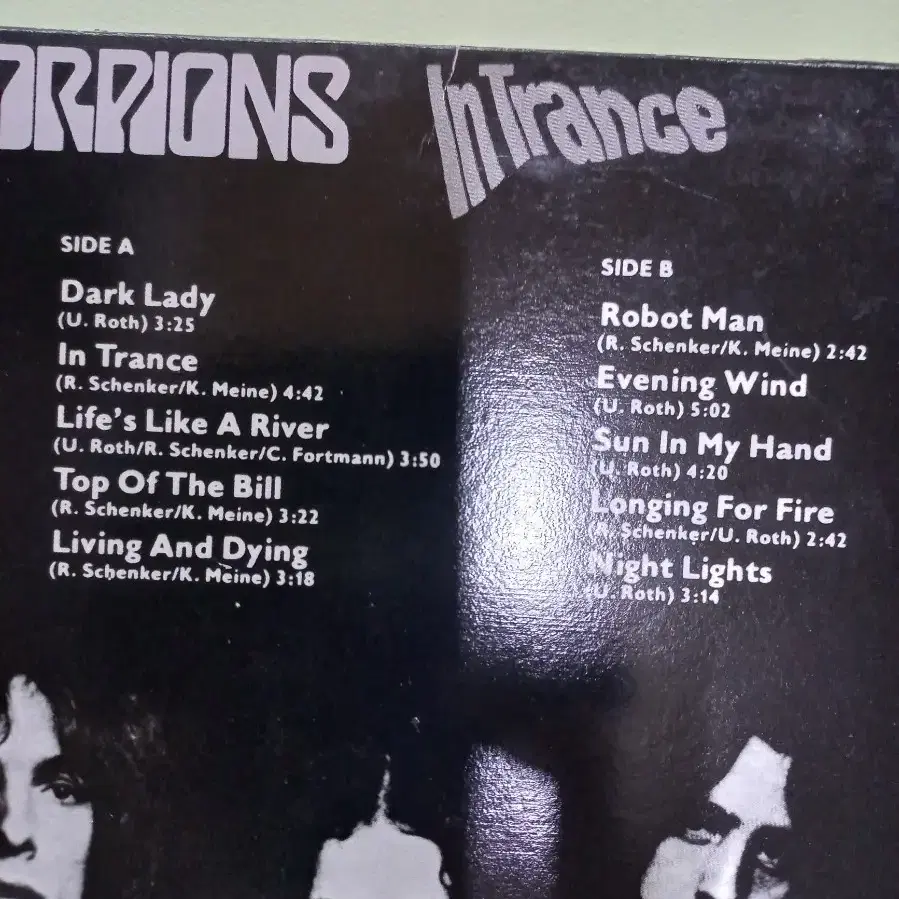 Lp중고 스콜피온스 SCORPIONS IN TRANCE 음반 판매합니다