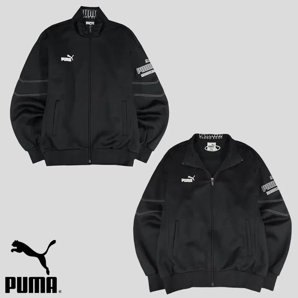 PUMA JP 90s HIT UNION Black White Charcoal Logo Old School