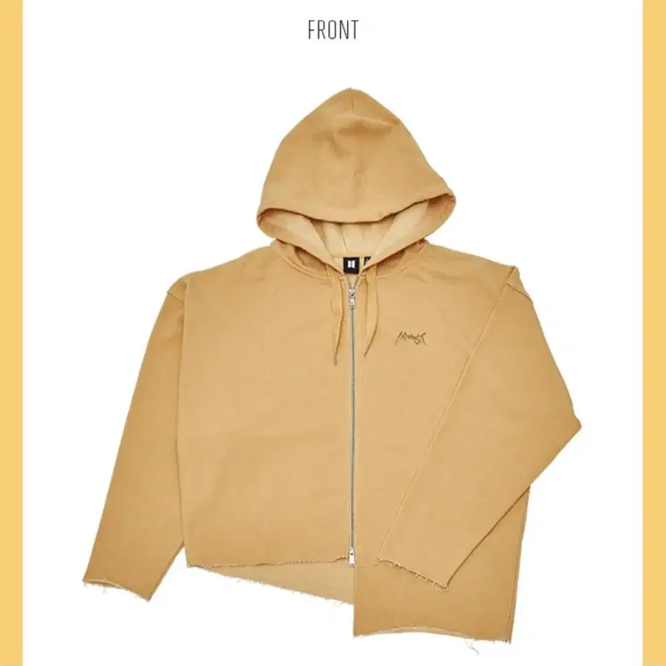 BTS 방탄소년단 정국JK Zip-Up Hoody 집업후드 Mustard