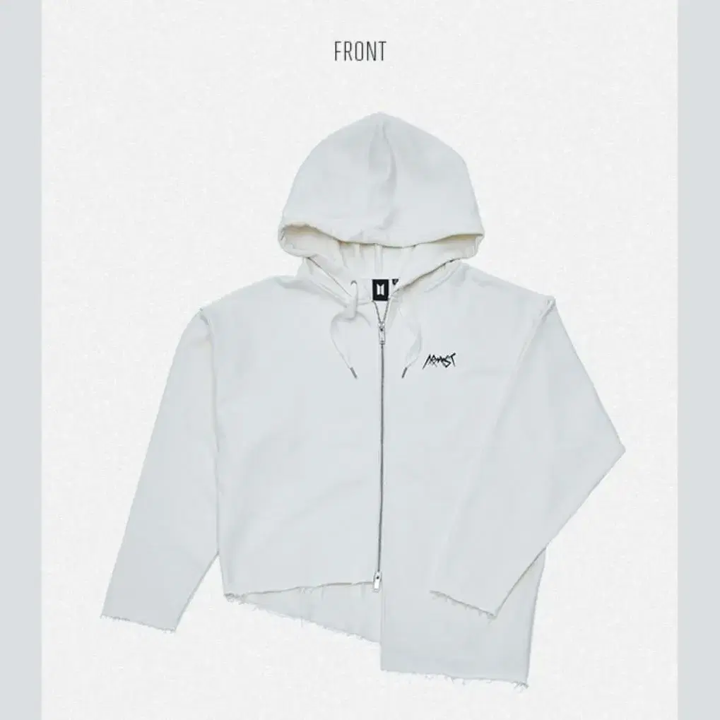 BTS 방탄소년단 정국 JK Zip-Up 집업 후드 White 화이트