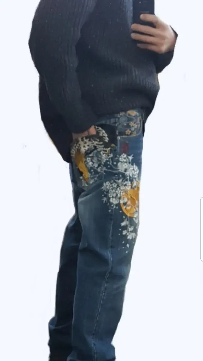 [32]Karakuri jeans discount99,000 today onlyDiscount cherry blossom embroidery