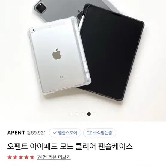 오펜트 아이패드 모노 클리어 펜슬케이스