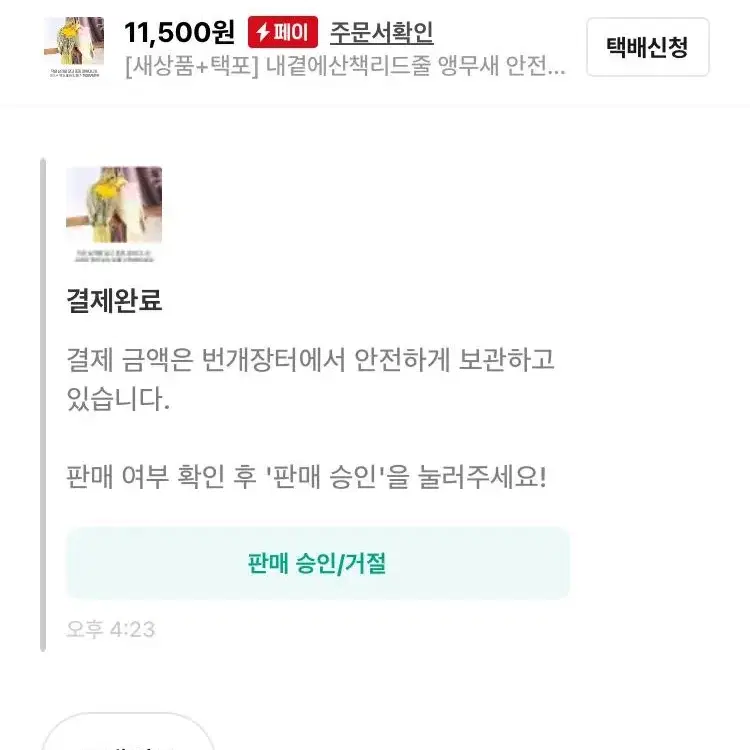 [후기인증] 내곁에산책리드줄 앵무새 안전 교감 반려새 동물 애완 줄