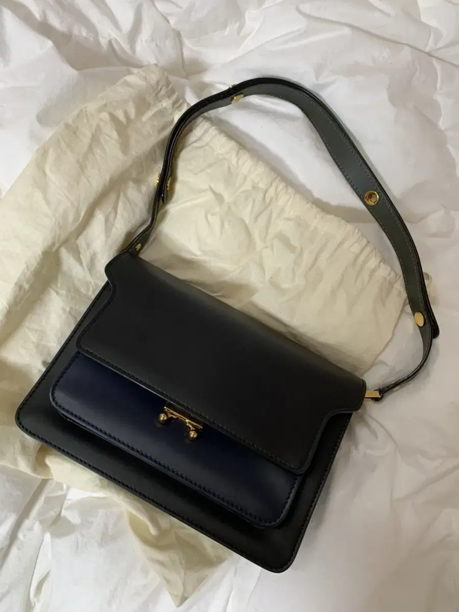 Marni Trunk Bag Black and Navy