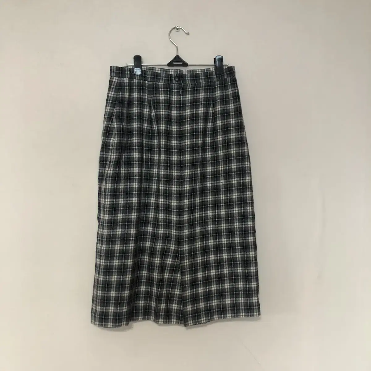 Vintage 31 gray check midi sk