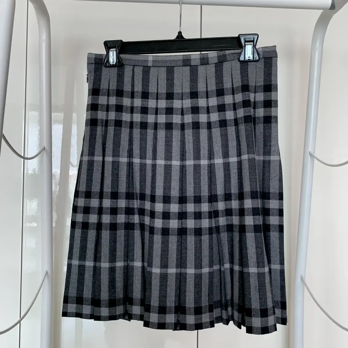 Genuine Burberry Wool Check Skirt