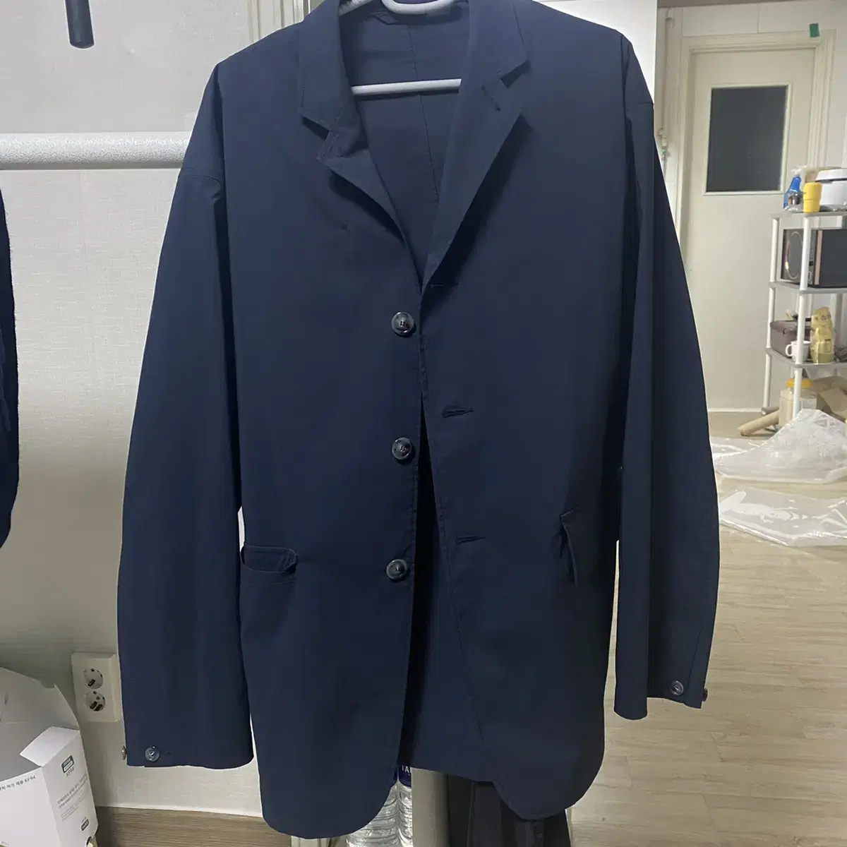 홀리선 21ss aston stretch setup jacket navy