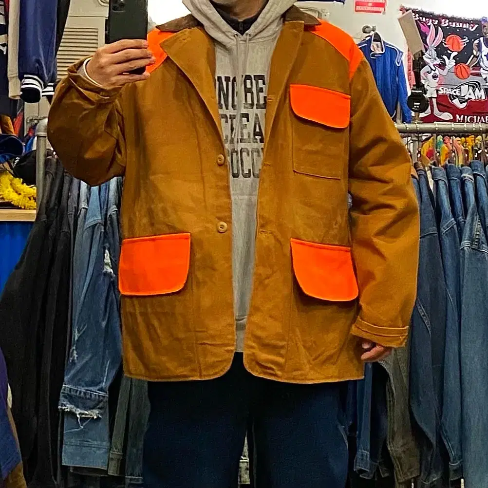 새상품급 80s Made in USA SAFTBAK 오리지널 헌팅자켓