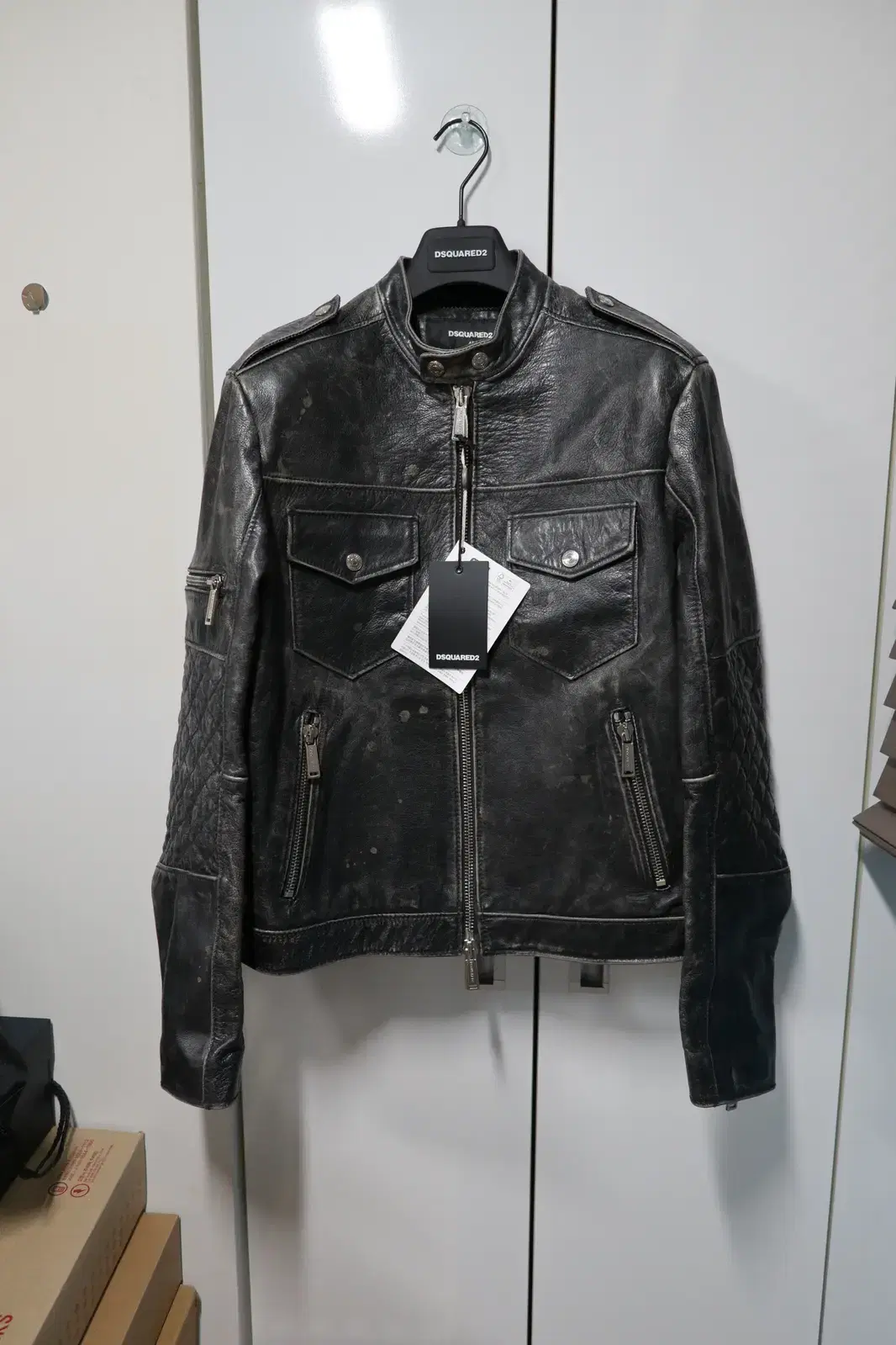 Distressed Biker Leather Jacket from Disqualified 2