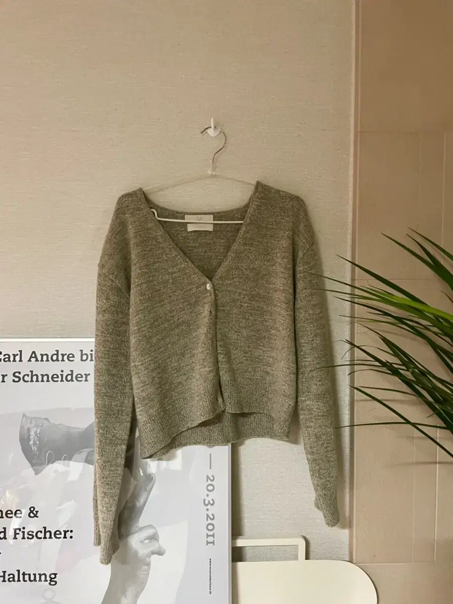 Green cashmere cardigan