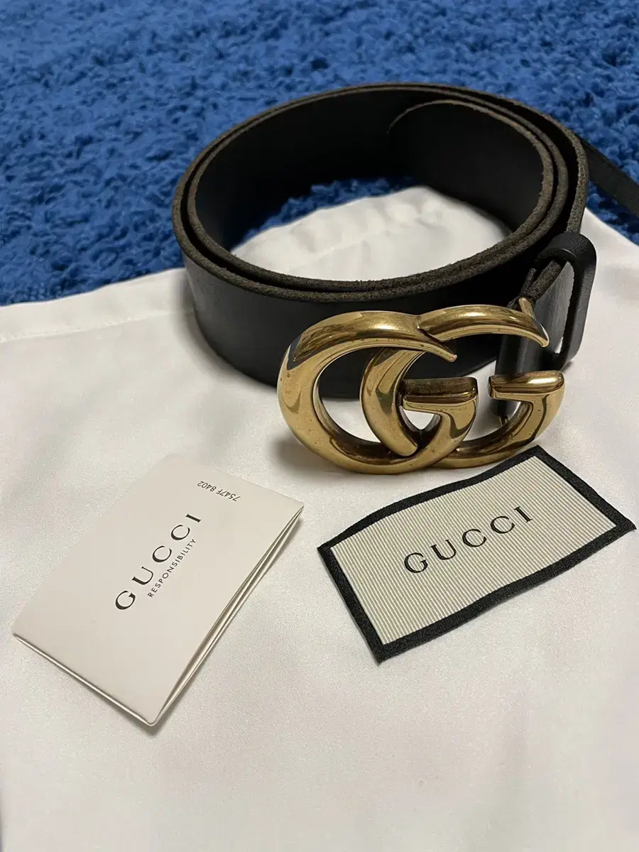 GUCCI GG 빈티지 마몬트 블랙 벨트