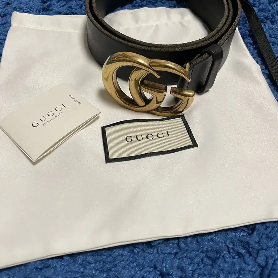 GUCCI GG 빈티지 마몬트 블랙 벨트