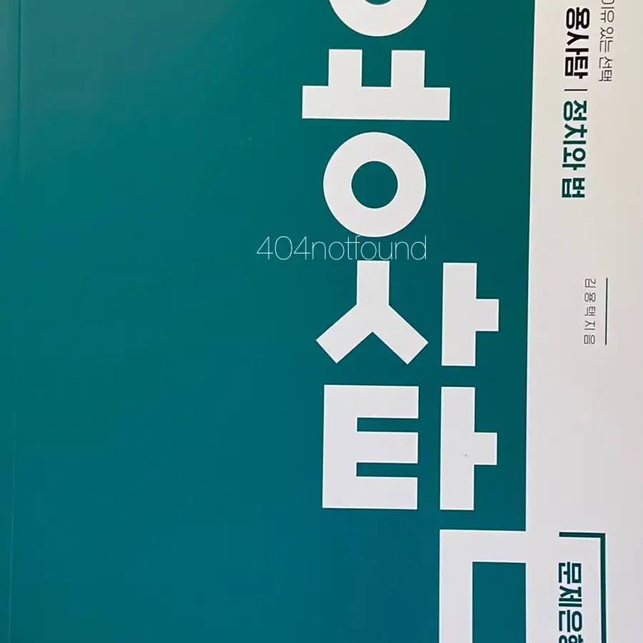 (새 책)정치와법 메가스터디 김용택 2022 용사탐 문제은행