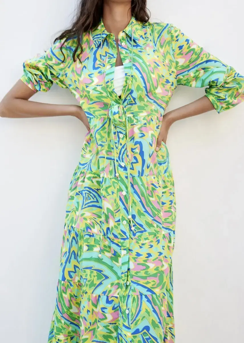 100% green cotton robe shirt long dress final super special price!!