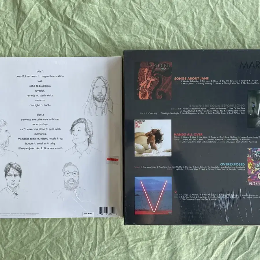 마룬5 엘피 6장 미개봉 maroon5 lp 한정판