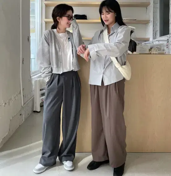 리넨느 wide wrap slacks (gray) s