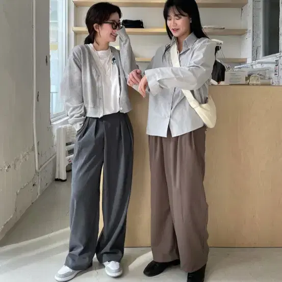 리넨느 wide wrap slacks (gray) s