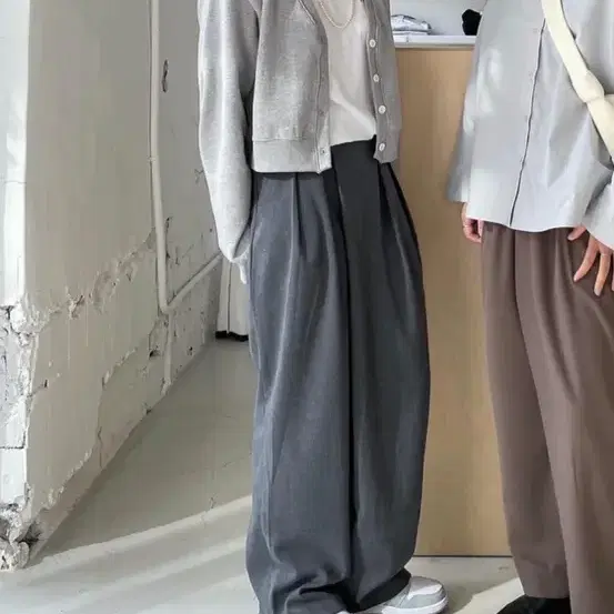 리넨느 wide wrap slacks (gray) s