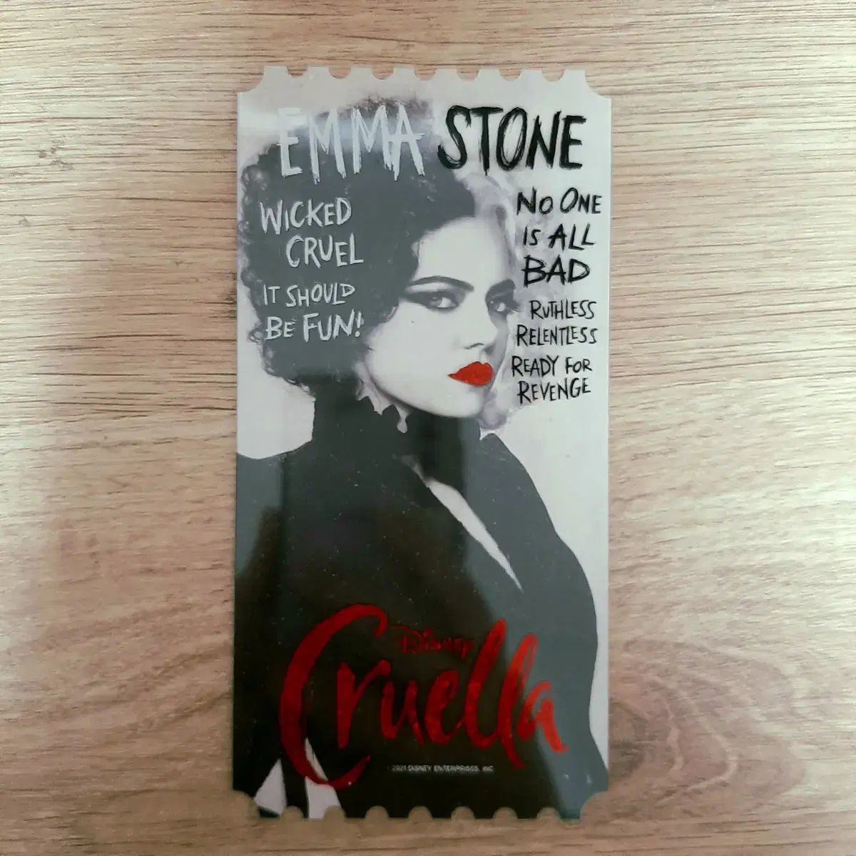 Cruella Original Tickets Oti Megabox Mevac Movie Merchandise Disney Emma Stone