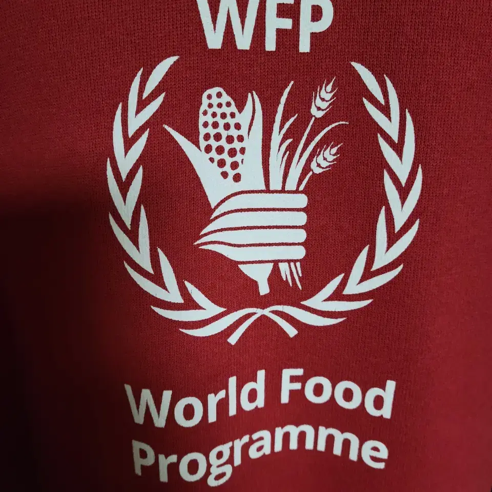 [S] 발렌시아가 레드 WFP 로고 후드티셔츠