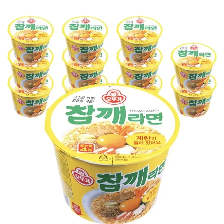 오뚜기 참깨라면 컵라면 12개 무료배송 참깨컵라면 라면