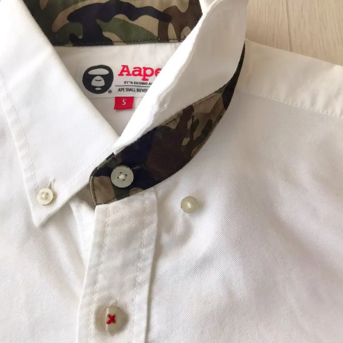 [S size] 베이프 aape 옥스퍼드카모포켓셔츠