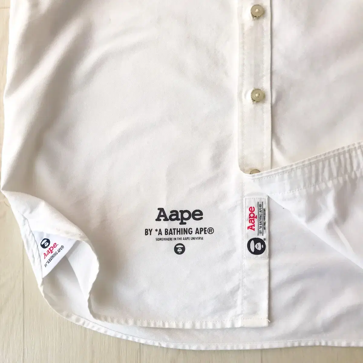 [S size] 베이프 aape 옥스퍼드카모포켓셔츠