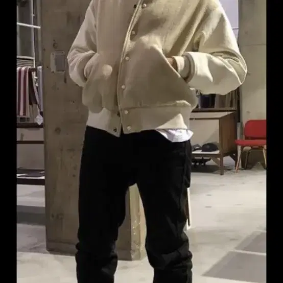 비즈빔 Visvim 20AW 바시티 Varsity SB자켓 베이지 2si