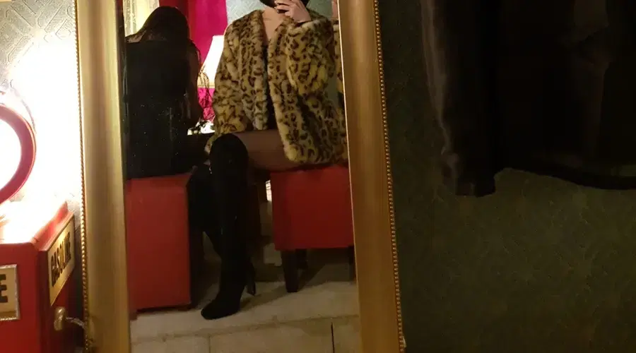 Leopard-print parka