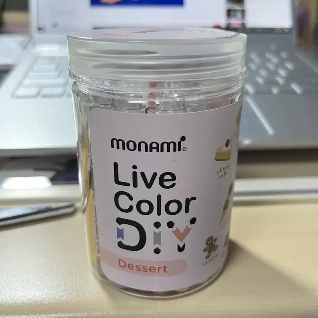 모나미 라이브칼라 라이브컬러 DIY 디저트