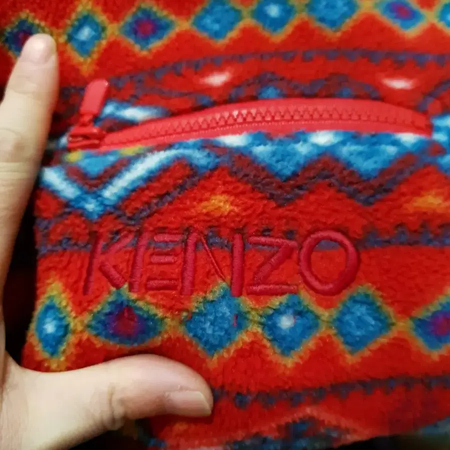 겐조 골프 엑조틱 패턴 반집업 플리스 kenzo