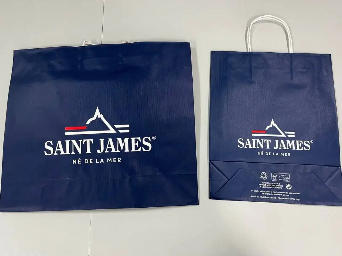 미사용/정품/SAINT JAMES 쇼핑백 소&대