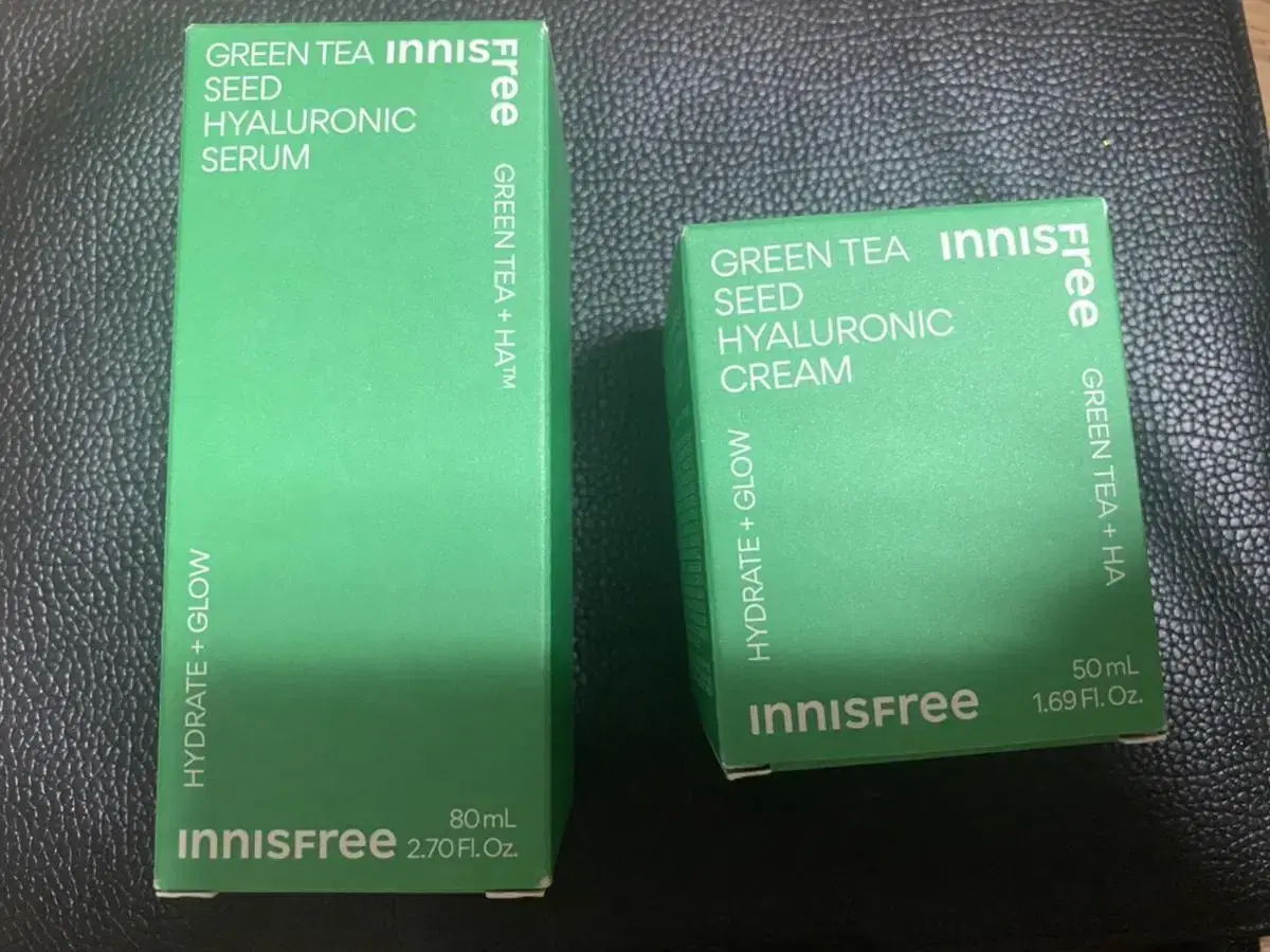 (새상품-무료배송) 이니스프리 그린티세럼 80ml + 그린티크림 50