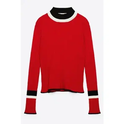 Zara red knit