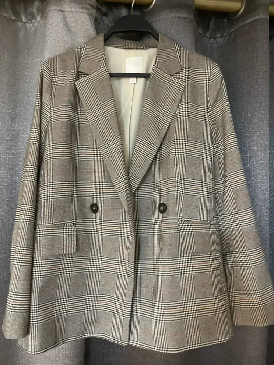 H&M check jacket blazer