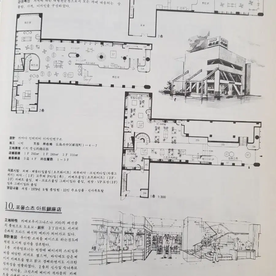 희귀도서 '상업인테리어 작품집' 1992년 도서출판