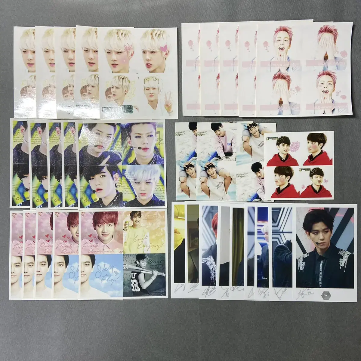 Exo unofficial goods pans+addicted polaroid photocards (9 types)