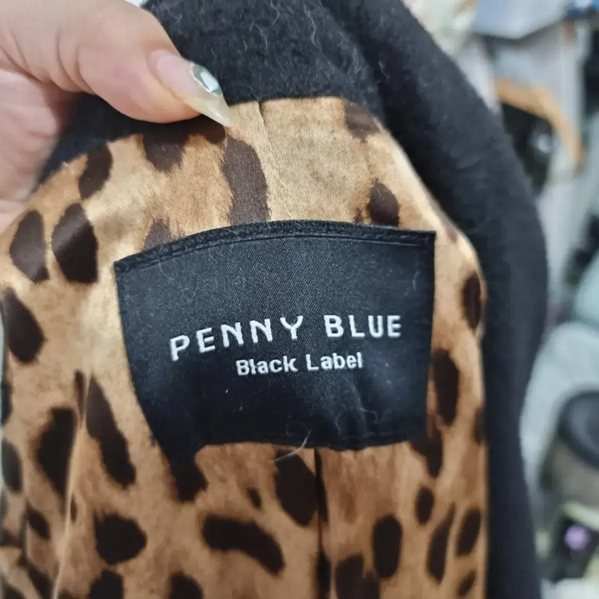 penny blue 캐시미어 울 코트 블랙