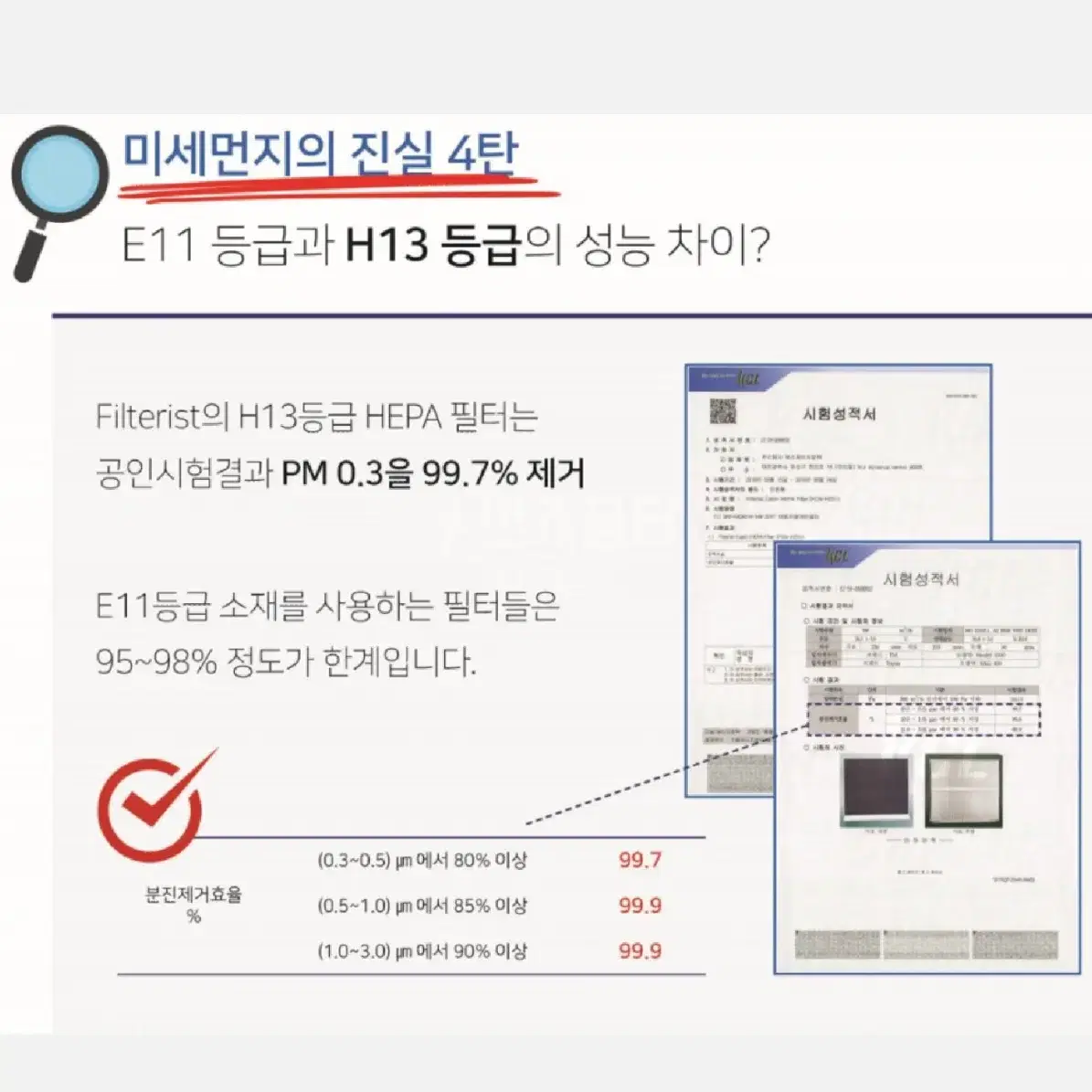 제네시스용 에어컨 헤파 필터 4개 묶음상품