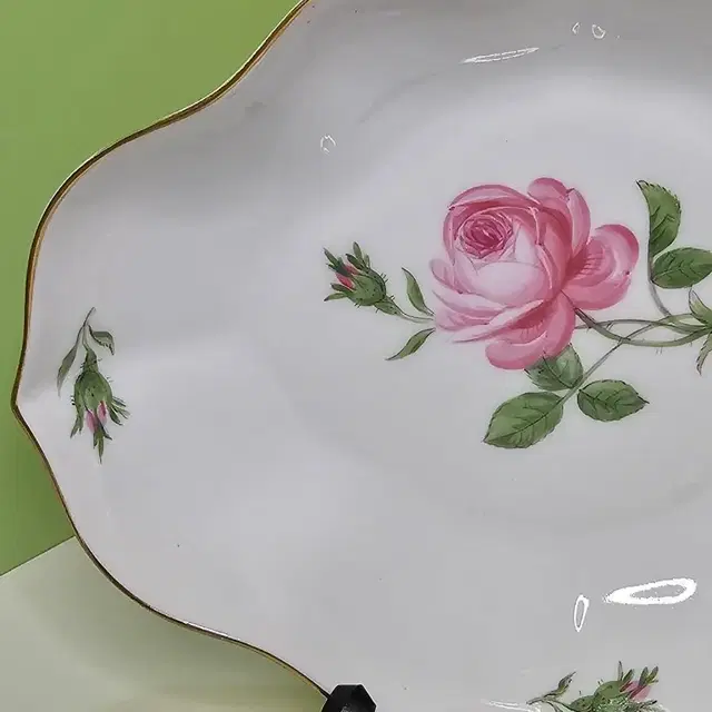 Antique Meissen Pink Rose Dish 마이센