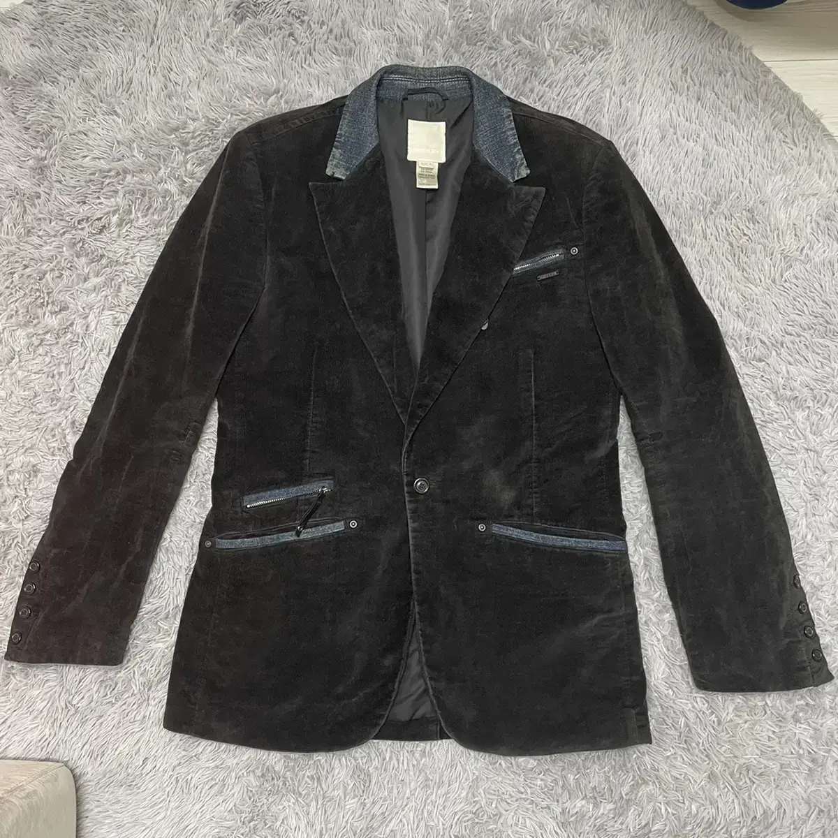 Diesel denim engine blazer