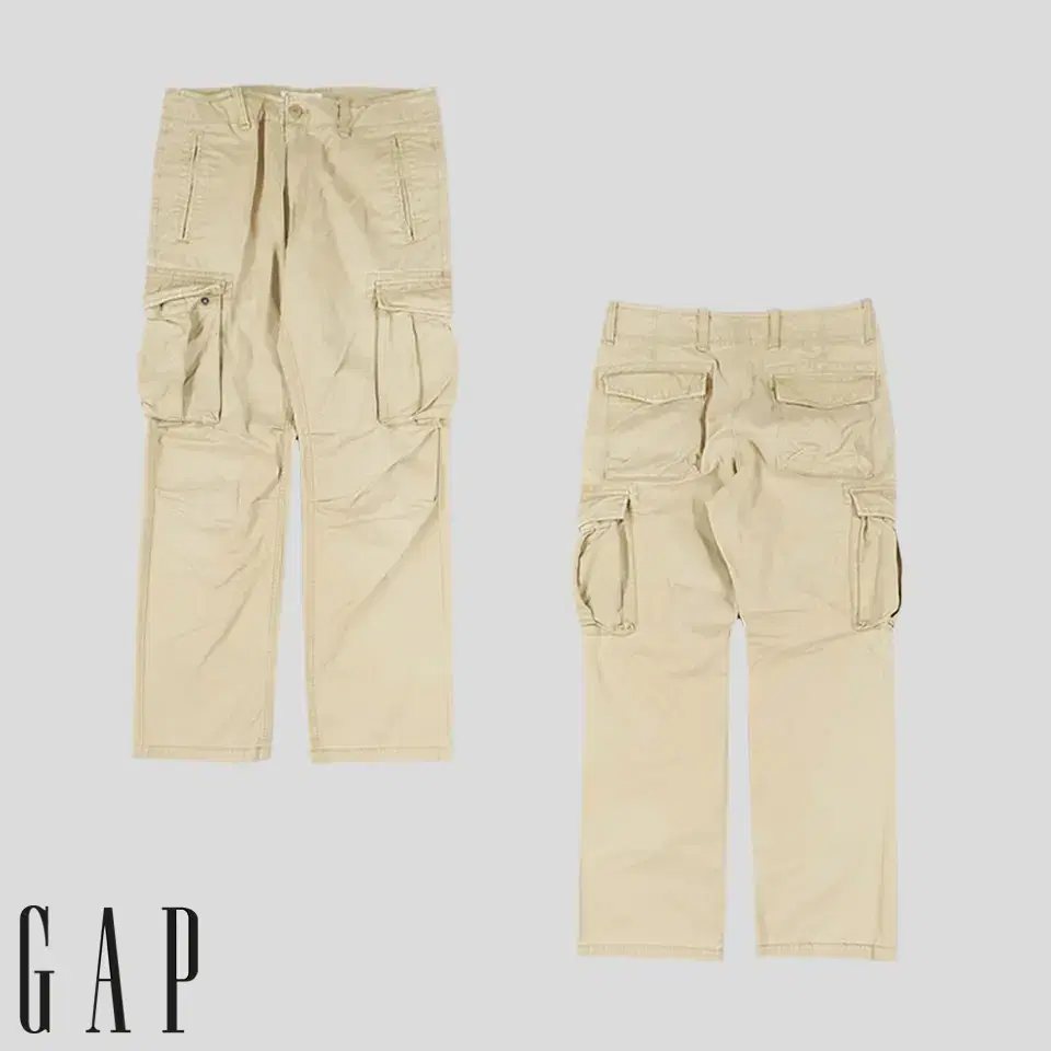 GAP 갭 베이지 스트레이트핏 오리지널 카고 팬츠  SIZE 32