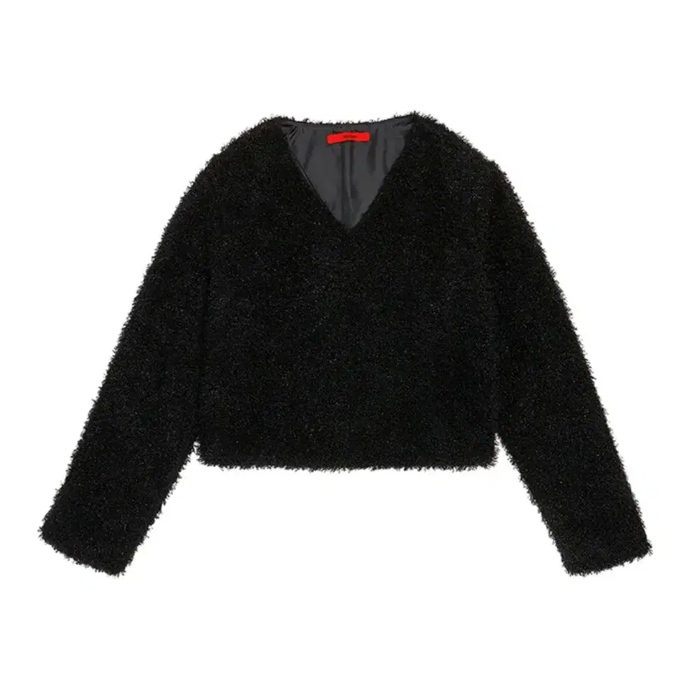 엔조블루스 V NECK FAUX FUR SWEATER