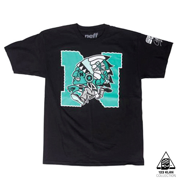 NEFF / 네프 x 123KLAN 반팔 티셔츠 블랙 (S)