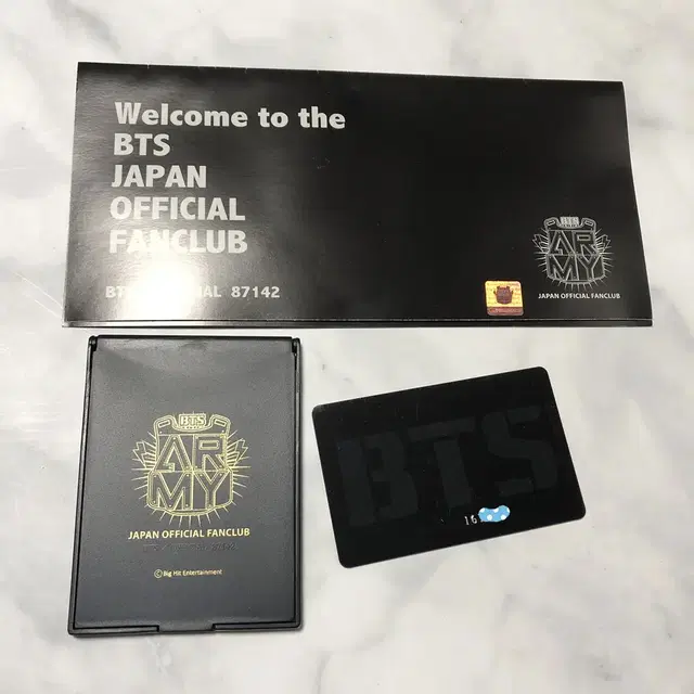 BTS 방탄 FC 일본 팬클럽 아미카드 특전 손거울 일괄양도(우체국택포)