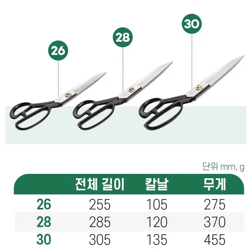 KDS 재단가위 원단가위 재봉 자수 가위 3size